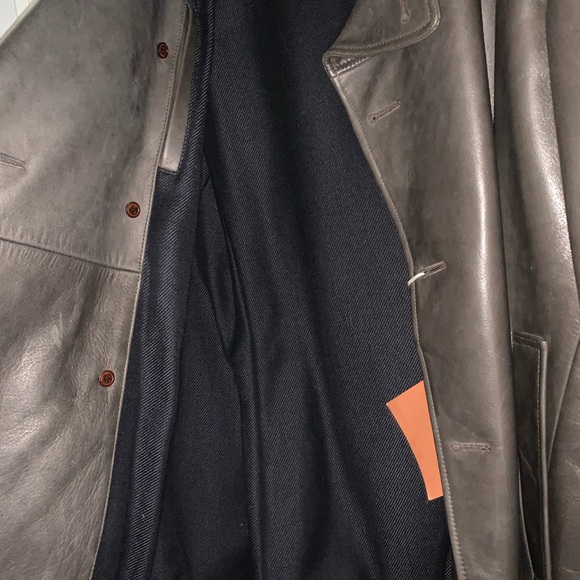 Men’s leather peacoat - Picture 5 of 6